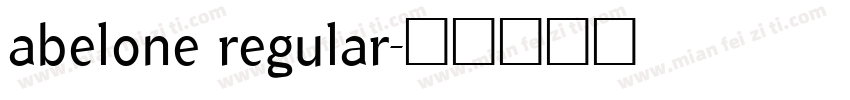 abelone regular字体转换